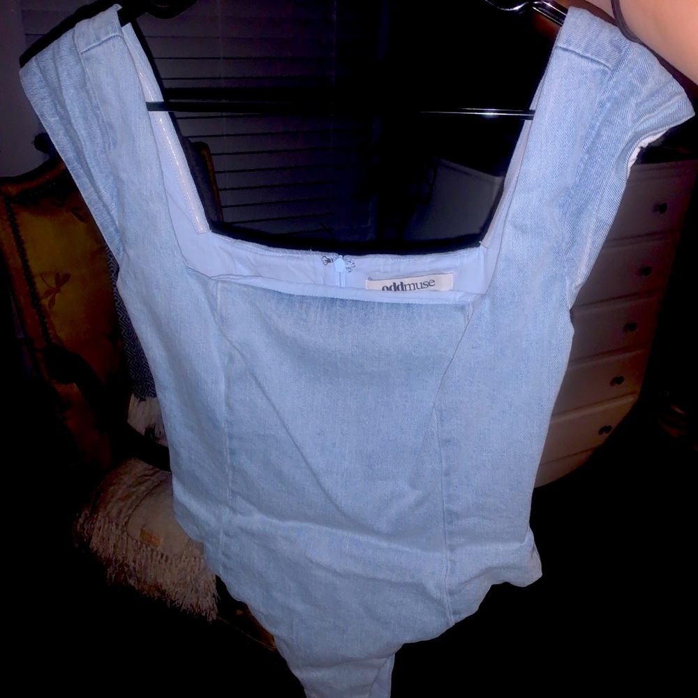 Odd Muse Denim bodysuit